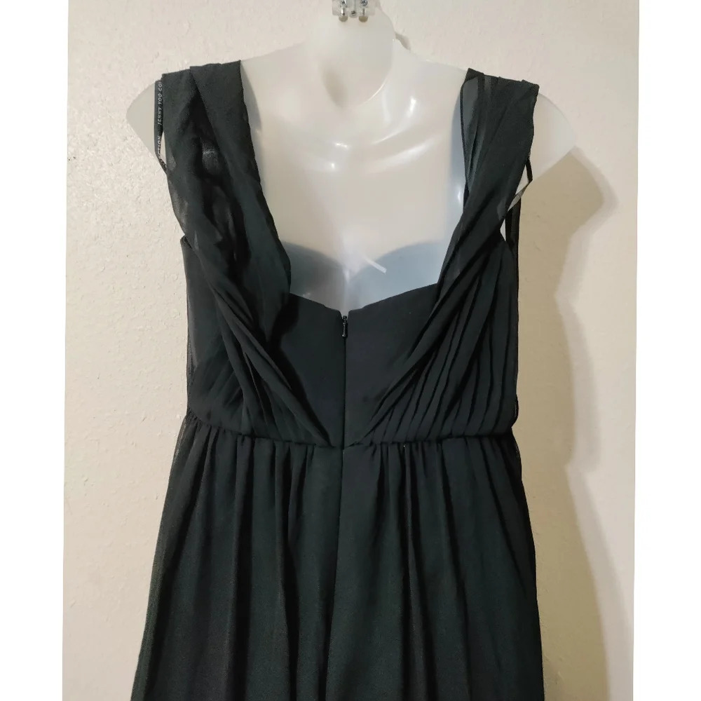 Jenny Yoo Aidan Convertible Black Bridesmaid Dress Size 10 - Picture 9 of 10